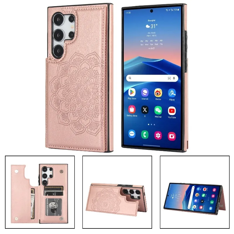 Samsung Galaxy S24 - Кожаный чехол-книжка для Samsung Galaxy S23
